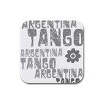 Argentina tango Rubber Square Coaster (4 pack)