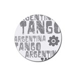 Argentina tango Rubber Round Coaster (4 pack)