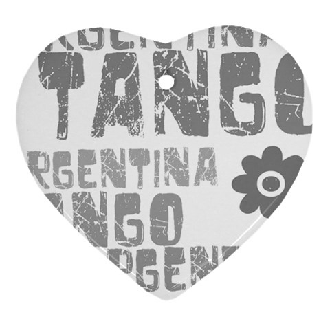 Argentina tango Heart Ornament (Two Sides) from ArtsNow.com Front