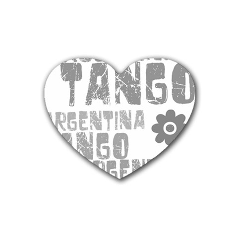 Argentina tango Rubber Coaster (Heart) from ArtsNow.com Front