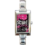 Scene Queen Rectangular Italian Charm Watch