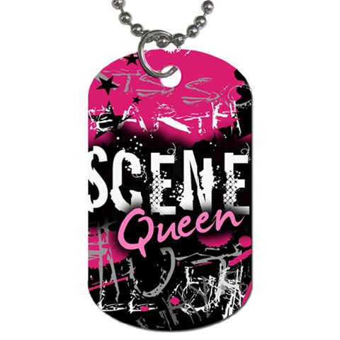 Scene Queen Dog Tag (One Side) from ArtsNow.com Front