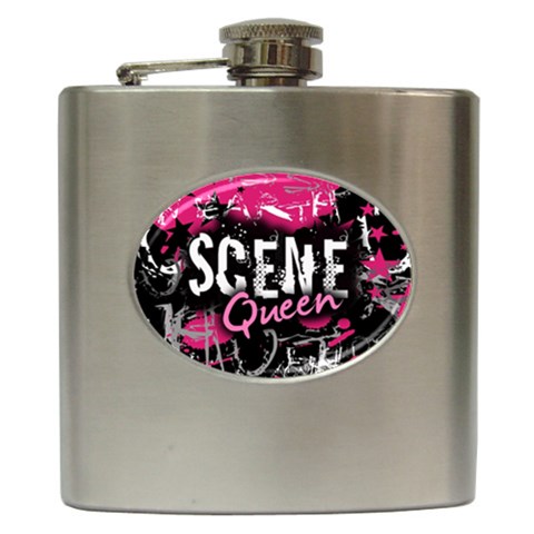 Scene Queen Hip Flask (6 oz) from ArtsNow.com Front