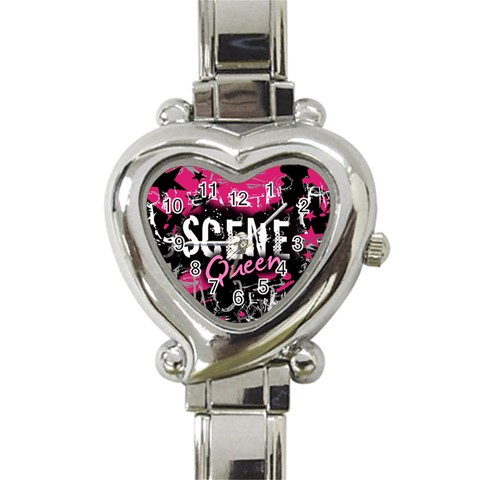 Scene Queen Heart Italian Charm Watch from ArtsNow.com Front