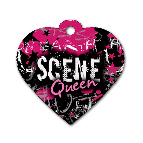 Scene Queen Dog Tag Heart (One Side) from ArtsNow.com Front