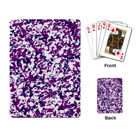 Purple Abstract Playing Cards Single Design from ArtsNow.com Back