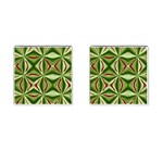 Green Abstract Cufflinks (Square)