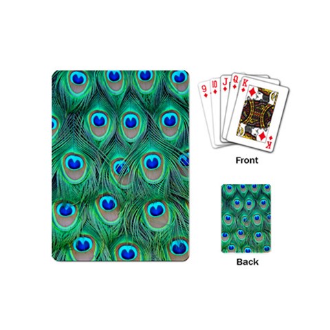 Peacock Feathers Playing Cards (Mini) from ArtsNow.com Back