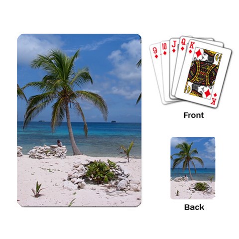 Exotic Beach Playing Cards Single Design from ArtsNow.com Back