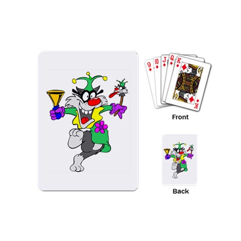 Party Cat Joker Playing Cards (Mini) from ArtsNow.com Back