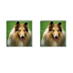 Collie Dog Cufflinks (Square)