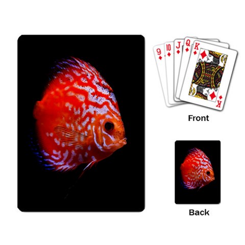 Discus Fish Playing Cards Single Design from ArtsNow.com Back