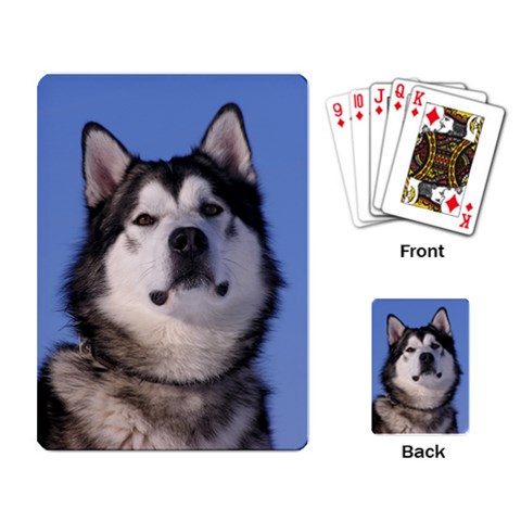Alaskan Malamute Dog Playing Cards Single Design from ArtsNow.com Back