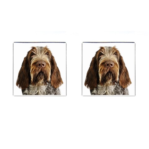 Spinone Italiano Dog Cufflinks (Square) from ArtsNow.com Front(Pair)