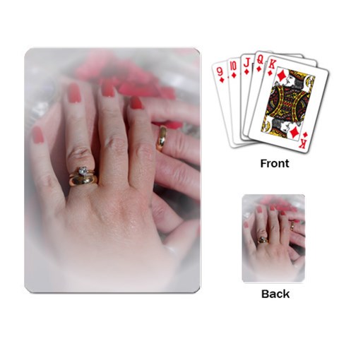 Loving Hands Playing Cards Single Design from ArtsNow.com Back