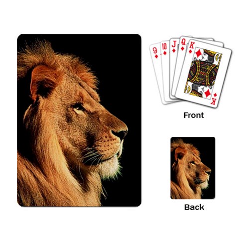 Lion Playing Cards Single Design from ArtsNow.com Back