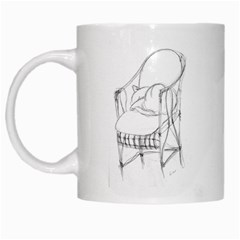 White Mug with Cat sketch from ArtsNow.com Left