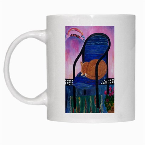 White Mug with Cat after Gauguin from ArtsNow.com Left