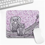 Owls and Butterflies 2 Large Mousepad