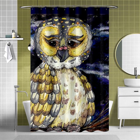 Wise Old Owl Shower Curtain 48  x 72  (Small) from ArtsNow.com Curtain(48  X 72 ) - 42.18 x64.8  Curtain(48  X 72 )