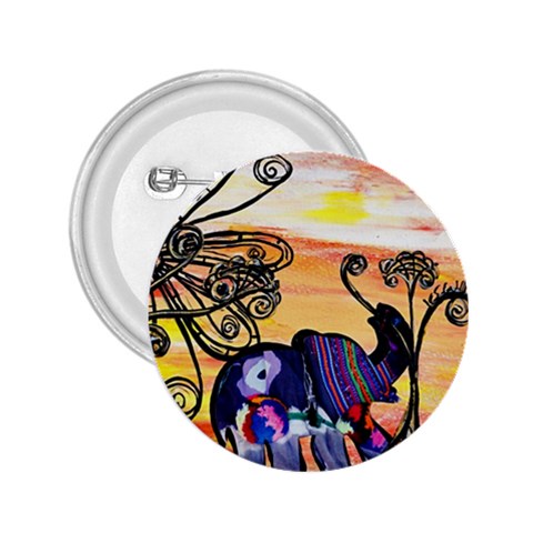 Indian Elephants 2.25  Button from ArtsNow.com Front