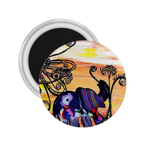 Indian Elephants 2.25  Magnet from ArtsNow.com Front