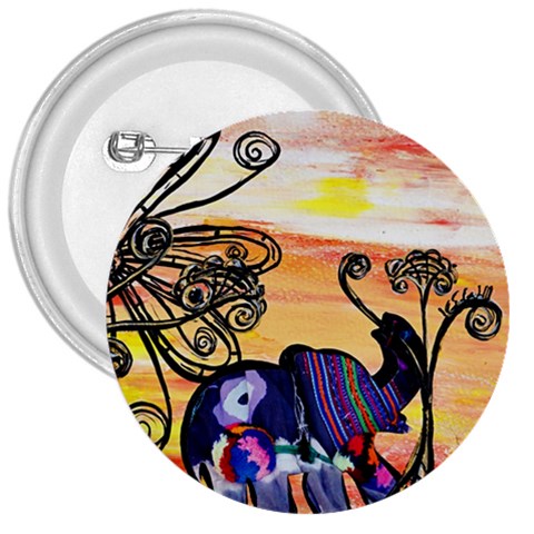 Indian Elephants 3  Button from ArtsNow.com Front