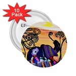 Indian Elephants 2.25  Button (10 pack)