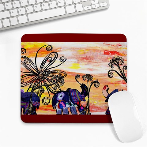 Indian Elephants Large Mousepad from ArtsNow.com Front