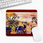 Indian Elephants Large Mousepad