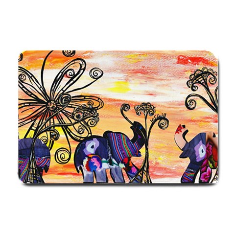 Indian Elephants Small Doormat from ArtsNow.com 24 x16  Door Mat