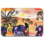 Indian Elephants Large Doormat