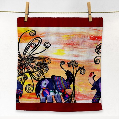 Indian Elephants Face Towel from ArtsNow.com Front
