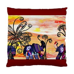 Indian Elephants Cushion Case (Two Sides) from ArtsNow.com Back