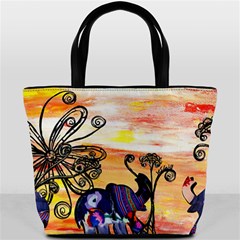 Indian Elephants Bucket Bag from ArtsNow.com Front