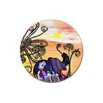 Indian Elephants Magnet 3  (Round)