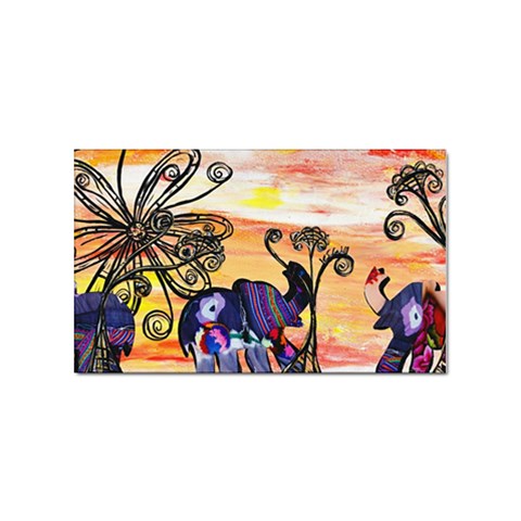 Indian Elephants Sticker Rectangular (10 pack) from ArtsNow.com Front