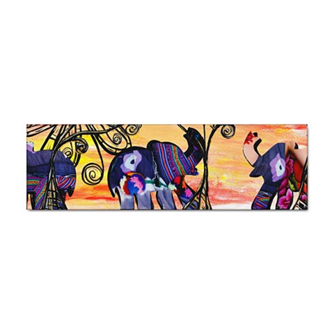 Indian Elephants Sticker Bumper (10 pack) from ArtsNow.com Front
