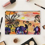 Indian Elephants Cosmetic Bag (Large)