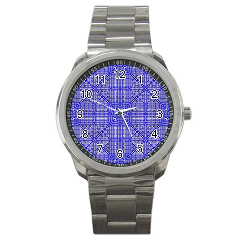 Azul Stitch Sport Metal Watch from ArtsNow.com Front