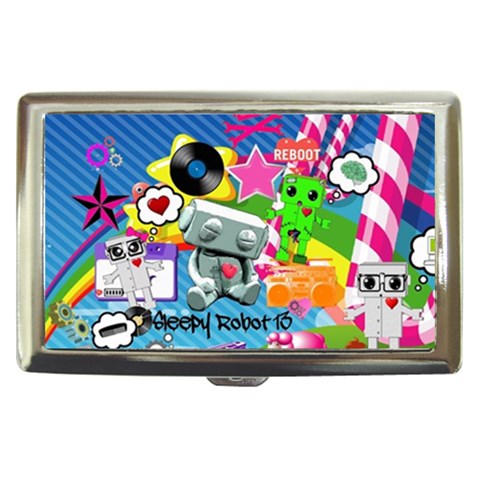 Sr13 Rainbow Collage Cigarette Money Case from ArtsNow.com Front