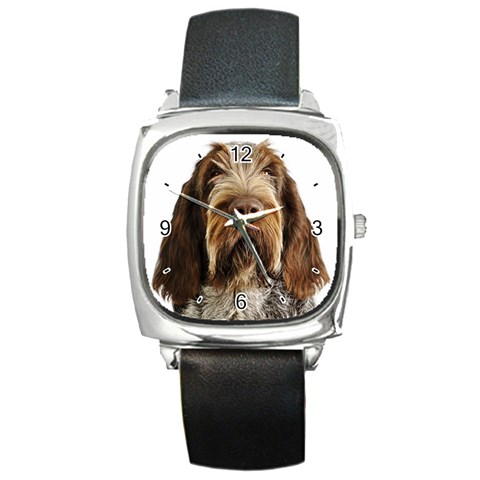 Spinone Italiano Dog Square Metal Watch from ArtsNow.com Front