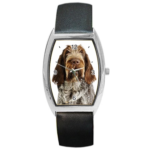 Spinone Italiano Dog Barrel Style Metal Watch from ArtsNow.com Front