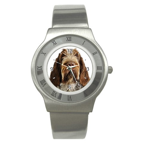 Spinone Italiano Dog Stainless Steel Watch from ArtsNow.com Front