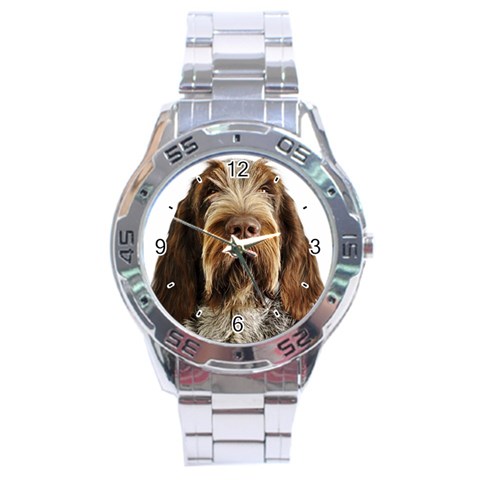Spinone Italiano Dog Stainless Steel Analogue Men’s Watch from ArtsNow.com Front