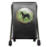 Manchester Terrier Dog Pen Holder Desk Clock