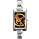 How To Draw Hunger Games, The Hunger Games Logo Rectangular Italian Charm Watch