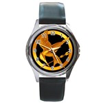 How To Draw Hunger Games, The Hunger Games Logo Round Metal Watch