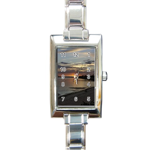 Tampa Rectangular Italian Charm Watch from ArtsNow.com Front