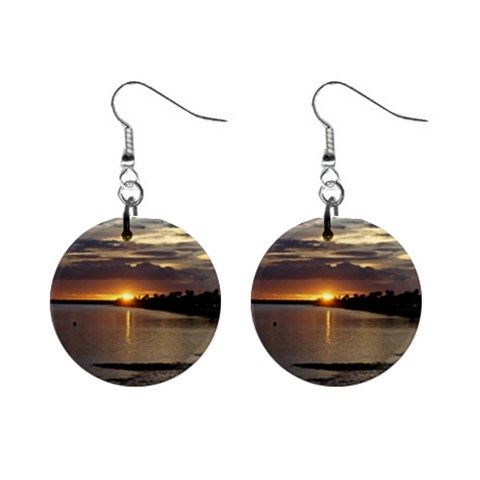 Tampa 1  Button Earrings from ArtsNow.com Front
